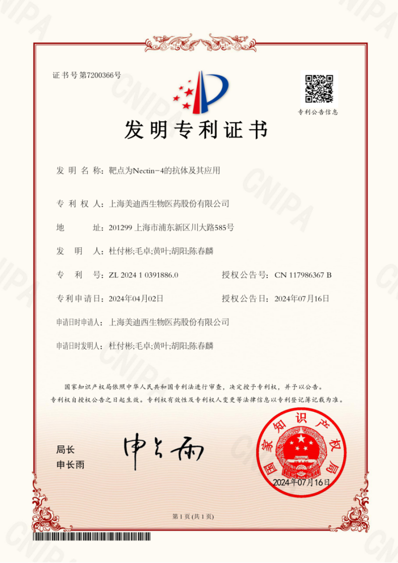 欧博ABG靶向Nectin-4的抗体手艺荣获国家发明专利.jpg